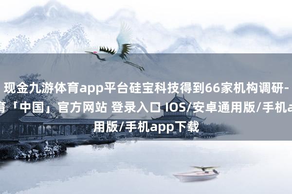 现金九游体育app平台硅宝科技得到66家机构调研-九游体育「中国」官方网站 登录入口 IOS/安卓通用版/手机app下载