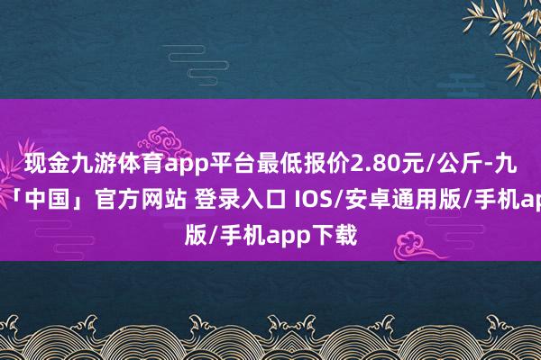现金九游体育app平台最低报价2.80元/公斤-九游体育「中国」官方网站 登录入口 IOS/安卓通用版/手机app下载